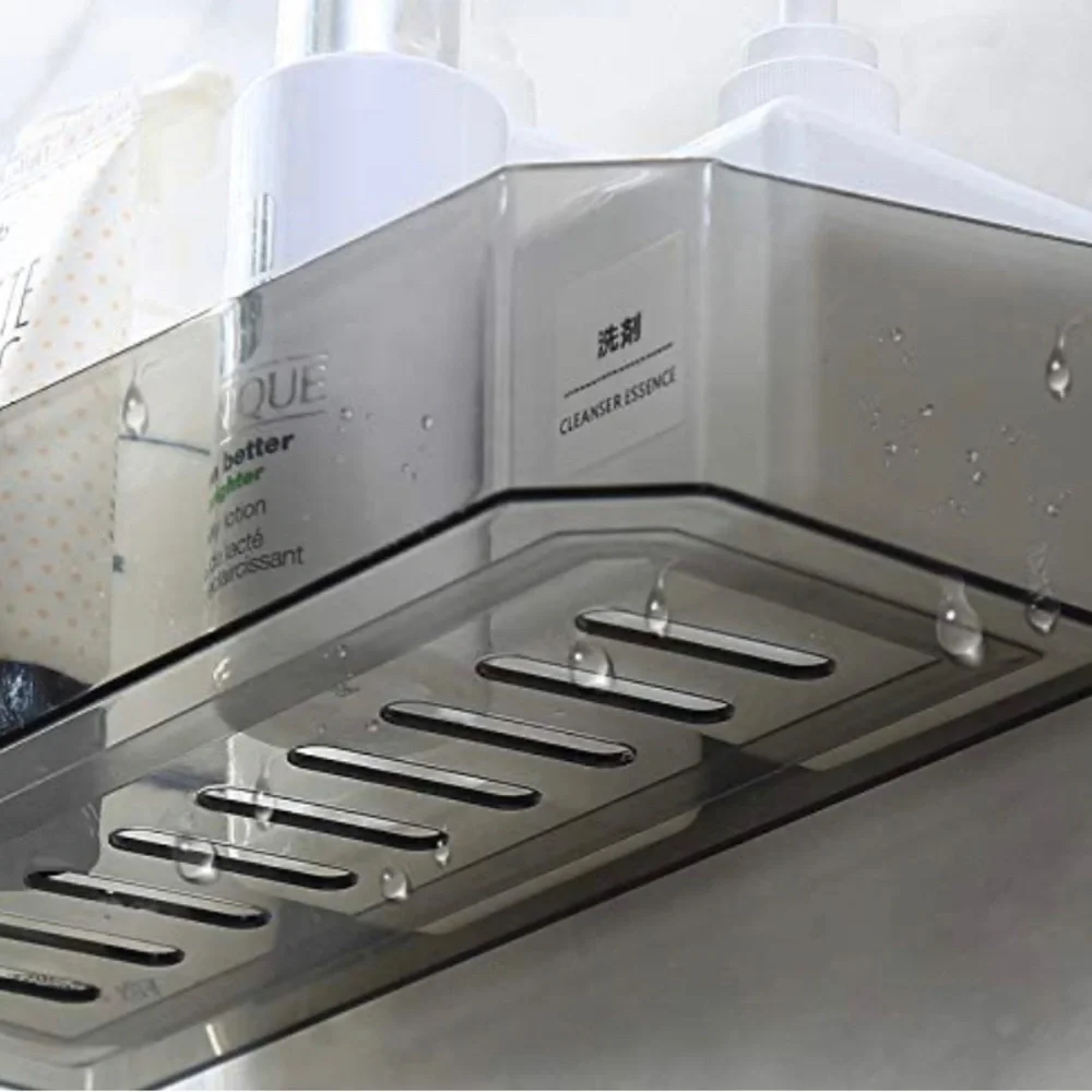 NIB Cq acrylic Bathroom Shower Shelf,Wall Shower Caddy Shelf
